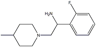 1-(2-fluorophenyl)-2-(4-methylpiperidin-1-yl)ethanamine Structure