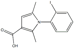 1-(2-iodophenyl)-2,5-dimethyl-1H-pyrrole-3-carboxylic acid,,结构式