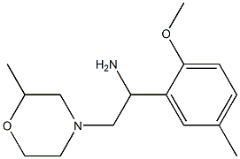 1-(2-methoxy-5-methylphenyl)-2-(2-methylmorpholin-4-yl)ethanamine 结构式