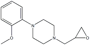 1-(2-methoxyphenyl)-4-(oxiran-2-ylmethyl)piperazine Struktur