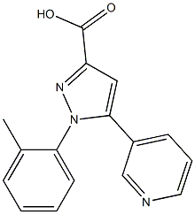 1-(2-methylphenyl)-5-(pyridin-3-yl)-1H-pyrazole-3-carboxylic acid 结构式