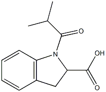 1-(2-methylpropanoyl)-2,3-dihydro-1H-indole-2-carboxylic acid,,结构式