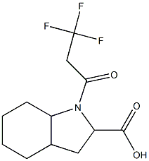 1-(3,3,3-trifluoropropanoyl)octahydro-1H-indole-2-carboxylic acid Struktur