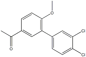 1-(3',4'-dichloro-6-methoxy-1,1'-biphenyl-3-yl)ethanone Structure