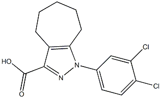 1-(3,4-dichlorophenyl)-1,4,5,6,7,8-hexahydrocyclohepta[c]pyrazole-3-carboxylic acid 化学構造式