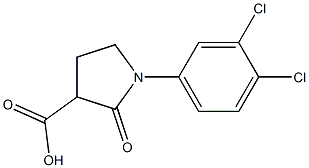 1-(3,4-dichlorophenyl)-2-oxopyrrolidine-3-carboxylic acid 化学構造式