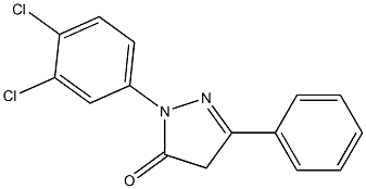 1-(3,4-dichlorophenyl)-3-phenyl-4,5-dihydro-1H-pyrazol-5-one Struktur