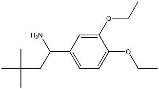 1-(3,4-diethoxyphenyl)-3,3-dimethylbutan-1-amine 化学構造式