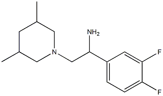 1-(3,4-difluorophenyl)-2-(3,5-dimethylpiperidin-1-yl)ethanamine Structure