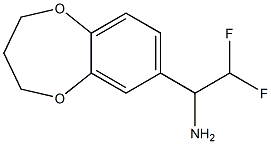 1-(3,4-dihydro-2H-1,5-benzodioxepin-7-yl)-2,2-difluoroethan-1-amine Struktur