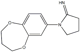 1-(3,4-dihydro-2H-1,5-benzodioxepin-7-yl)pyrrolidin-2-imine 结构式