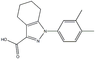 1-(3,4-dimethylphenyl)-4,5,6,7-tetrahydro-1H-indazole-3-carboxylic acid 化学構造式