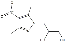 1-(3,5-dimethyl-4-nitro-1H-pyrazol-1-yl)-3-(methylamino)propan-2-ol 结构式