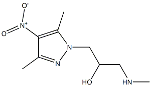 1-(3,5-dimethyl-4-nitro-1H-pyrazol-1-yl)-3-(methylamino)propan-2-ol,,结构式