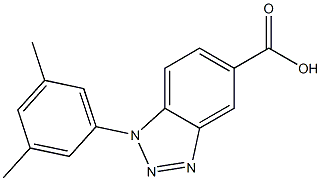 1-(3,5-dimethylphenyl)-1H-1,2,3-benzotriazole-5-carboxylic acid Structure