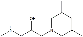 1-(3,5-dimethylpiperidin-1-yl)-3-(methylamino)propan-2-ol 化学構造式