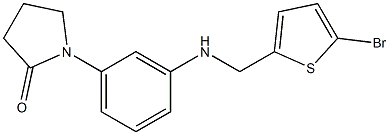 1-(3-{[(5-bromothiophen-2-yl)methyl]amino}phenyl)pyrrolidin-2-one 结构式