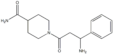 1-(3-amino-3-phenylpropanoyl)piperidine-4-carboxamide 结构式
