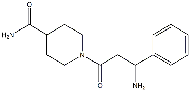 1-(3-amino-3-phenylpropanoyl)piperidine-4-carboxamide Structure