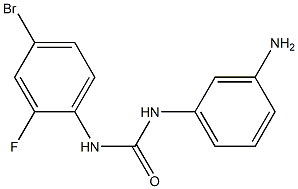 1-(3-aminophenyl)-3-(4-bromo-2-fluorophenyl)urea Struktur