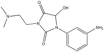 1-(3-aminophenyl)-3-[2-(dimethylamino)ethyl]-5-hydroxyimidazolidine-2,4-dione Structure