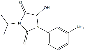 1-(3-aminophenyl)-5-hydroxy-3-(propan-2-yl)imidazolidine-2,4-dione 结构式