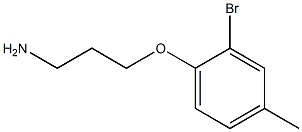 1-(3-aminopropoxy)-2-bromo-4-methylbenzene Struktur