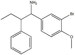 1-(3-bromo-4-methoxyphenyl)-2-phenylbutan-1-amine Struktur