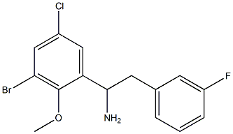 1-(3-bromo-5-chloro-2-methoxyphenyl)-2-(3-fluorophenyl)ethan-1-amine