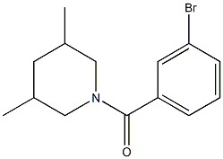 1-(3-bromobenzoyl)-3,5-dimethylpiperidine Structure