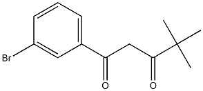 1-(3-bromophenyl)-4,4-dimethylpentane-1,3-dione Struktur