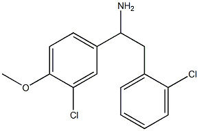 1-(3-chloro-4-methoxyphenyl)-2-(2-chlorophenyl)ethan-1-amine Structure