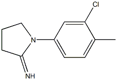 1-(3-chloro-4-methylphenyl)pyrrolidin-2-imine,,结构式