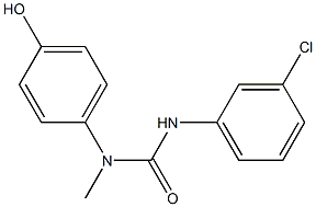 1-(3-chlorophenyl)-3-(4-hydroxyphenyl)-3-methylurea 化学構造式