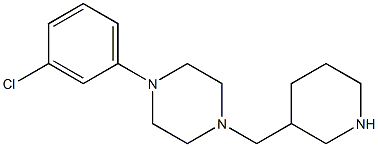 1-(3-chlorophenyl)-4-(piperidin-3-ylmethyl)piperazine|