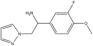 1-(3-fluoro-4-methoxyphenyl)-2-(1H-pyrazol-1-yl)ethan-1-amine Struktur