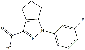 1-(3-fluorophenyl)-1,4,5,6-tetrahydrocyclopenta[c]pyrazole-3-carboxylic acid 化学構造式