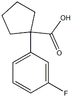 1-(3-fluorophenyl)cyclopentane-1-carboxylic acid 结构式