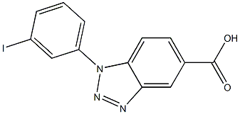 1-(3-iodophenyl)-1H-1,2,3-benzotriazole-5-carboxylic acid 结构式