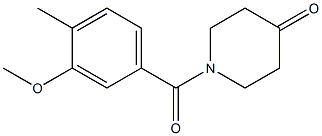 1-(3-methoxy-4-methylbenzoyl)piperidin-4-one Structure