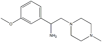 1-(3-methoxyphenyl)-2-(4-methylpiperazin-1-yl)ethanamine,,结构式