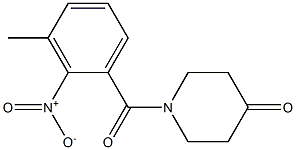 1-(3-methyl-2-nitrobenzoyl)piperidin-4-one Structure