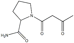 1-(3-oxobutanoyl)pyrrolidine-2-carboxamide,,结构式