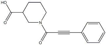 1-(3-phenylprop-2-ynoyl)piperidine-3-carboxylic acid Structure