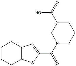 1-(4,5,6,7-tetrahydro-1-benzothiophen-2-ylcarbonyl)piperidine-3-carboxylic acid Structure