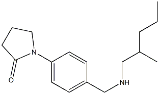 1-(4-{[(2-methylpentyl)amino]methyl}phenyl)pyrrolidin-2-one 化学構造式