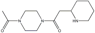 1-(4-acetylpiperazin-1-yl)-2-(piperidin-2-yl)ethan-1-one Structure