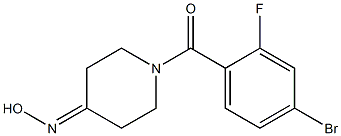 1-(4-bromo-2-fluorobenzoyl)piperidin-4-one oxime Structure