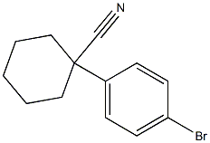 1-(4-bromophenyl)cyclohexane-1-carbonitrile,,结构式