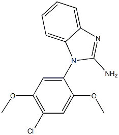 1-(4-chloro-2,5-dimethoxyphenyl)-1H-1,3-benzodiazol-2-amine,,结构式